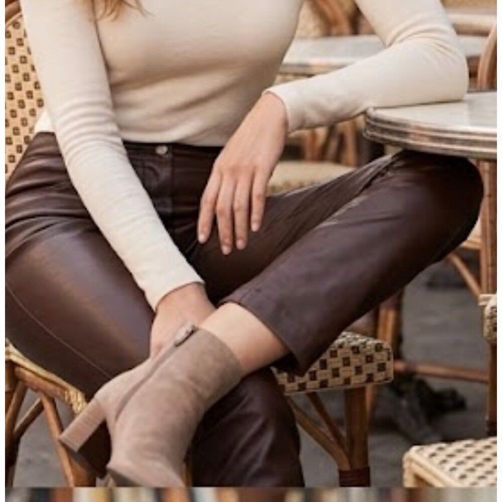 Women's brown faux  pants